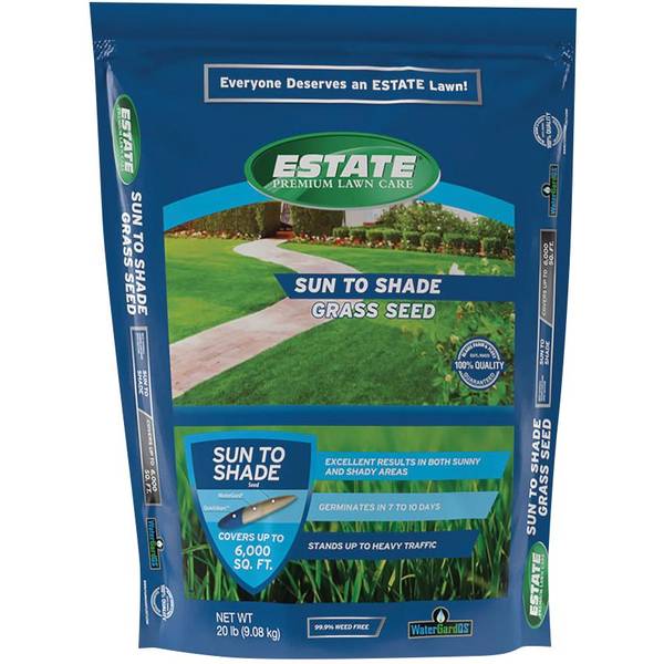 Estate Premium Sun To Shade Grass Seed, 20 lb 100415 Blain's Farm