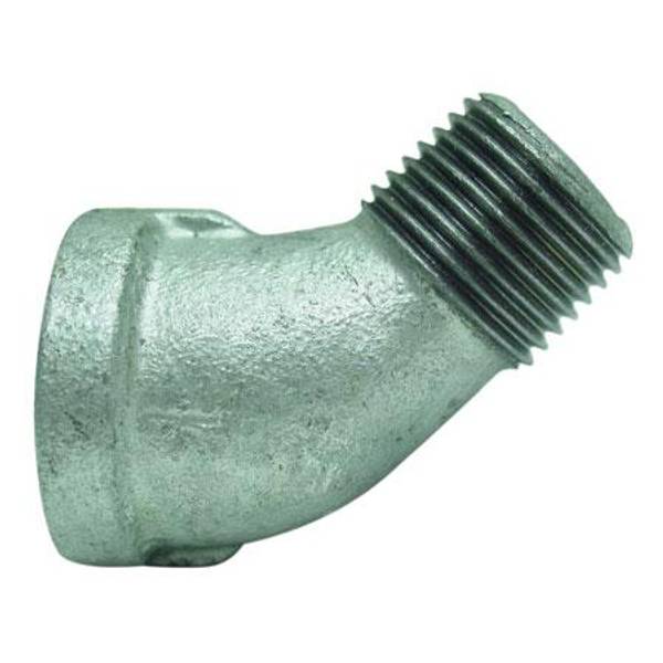 JMF Galvanized 45 Degree Pipe Street Elbow