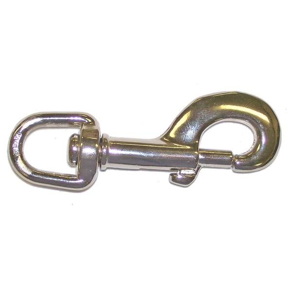 Photo of 1/2" Nickel Finish Swivel Eye Bolt Snap