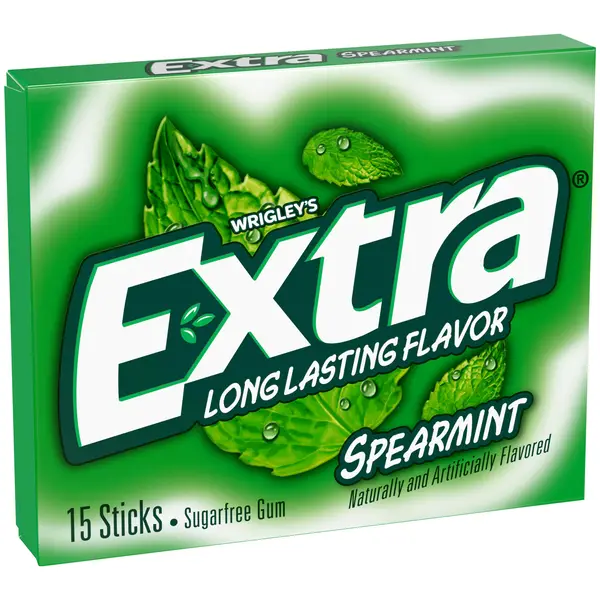 Wrigley's Freedent Spearmint Chewing Gum, Single Pack - 15 Stick