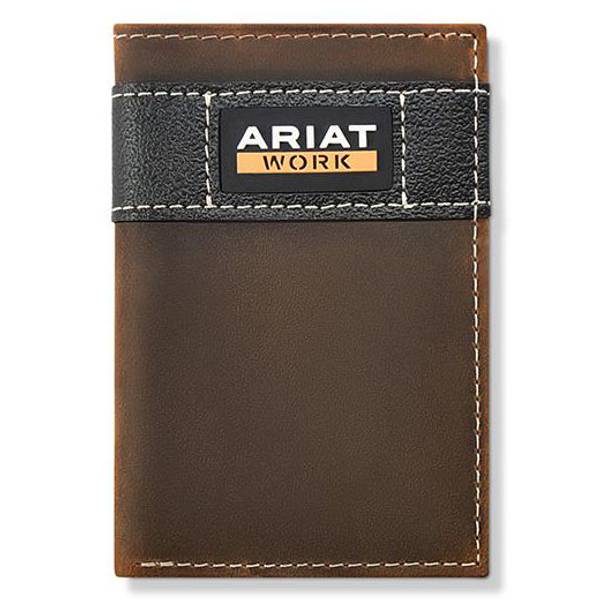 Photo of Work Trifold Silicone Band Brown Wallet