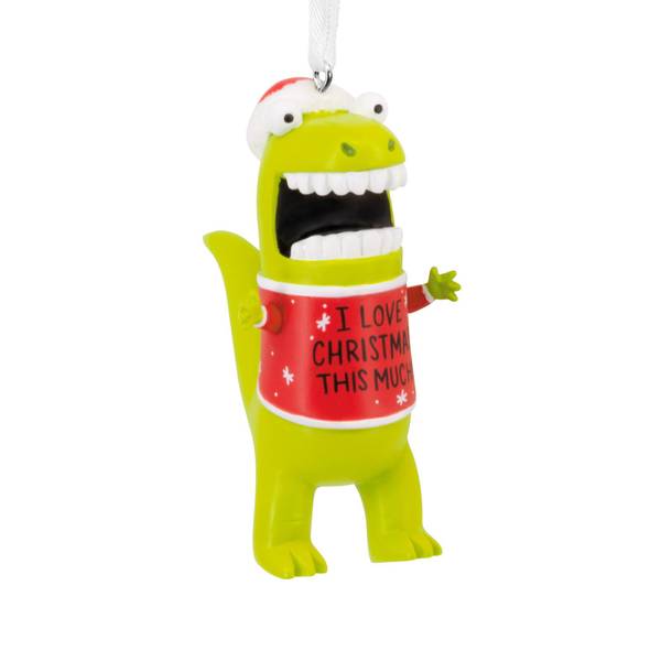 Photo of Love Christmas This Much Dinosaur Ornament