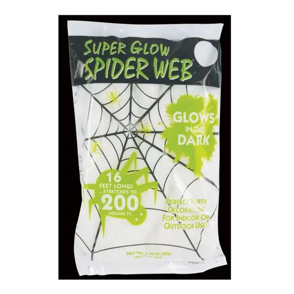 Fun World Super Glow Spider Web - 9558 | Blain's Farm & Fleet