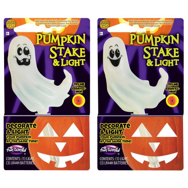 Photo of Light Up Color Change Pumpkin Light & Stake
