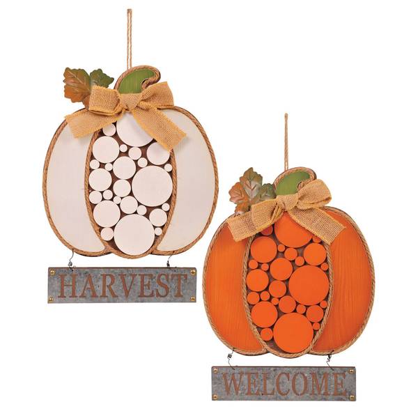 Photo of Wood Pumpkin Wall Sign