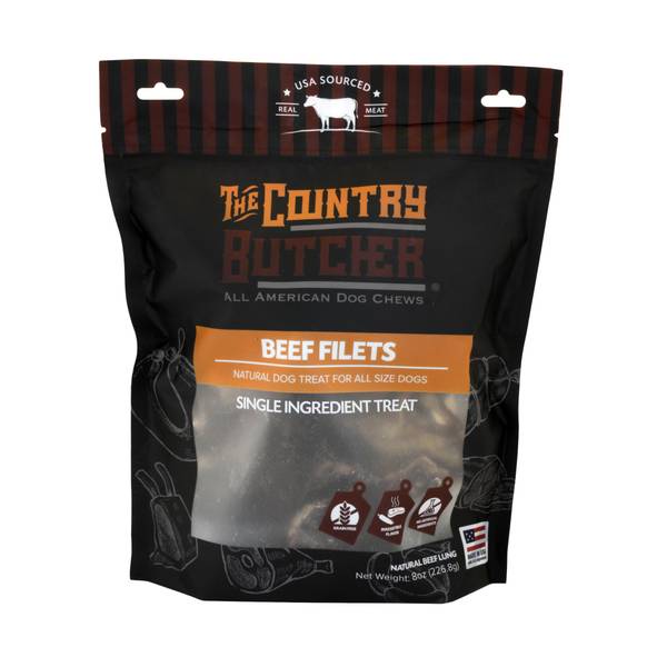 Photo of Beef Lung Filets Dog Treat, 8 oz, High Protein