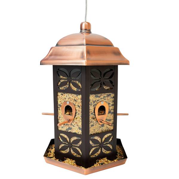 Photo of Copper Hexagon Feeder, Holds 9.5 lbs of Seed