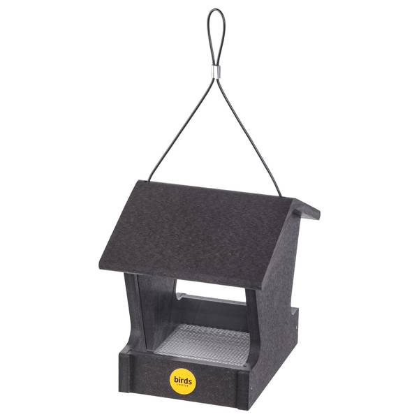 Photo of Small Hopper Feeder in Black Recycled Plastic
