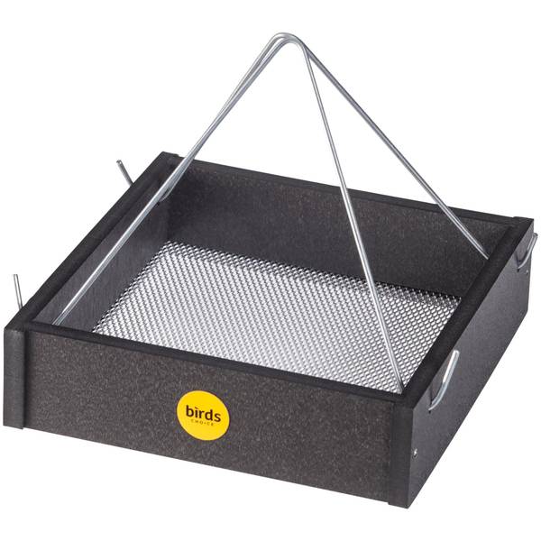 Photo of Small Hanging Tray Bird Feeder in Black Recycled Plastic