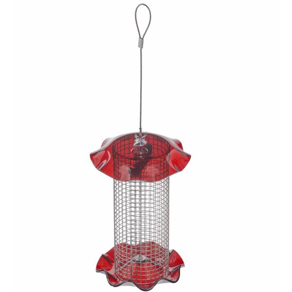 Photo of Sunflower Seed Forever Feeder with Stainless Steel Screen in Red