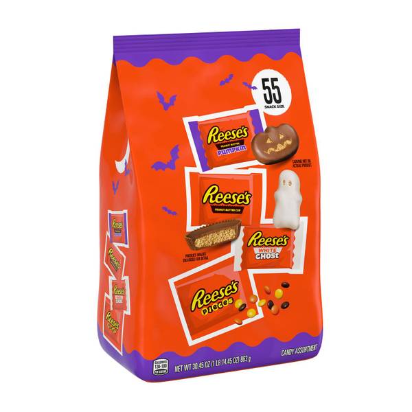 Photo of 30.45 oz Assorted Snack Size Peanut Butter Halloween Candy Bag