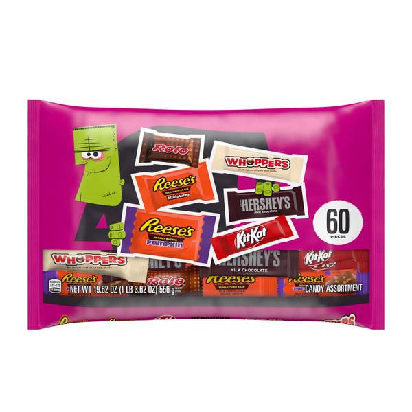 Photo of Assorted Flavors, Halloween Candy Bag, 19.62 oz, 60 Pieces