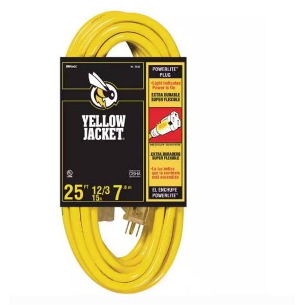 Photo of 25' 12/3 SJTW Outdoor Heavy-Duty Extension Cord