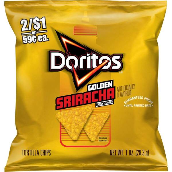 Photo of 1 oz Tangy Golden Sriracha Tortilla Chips