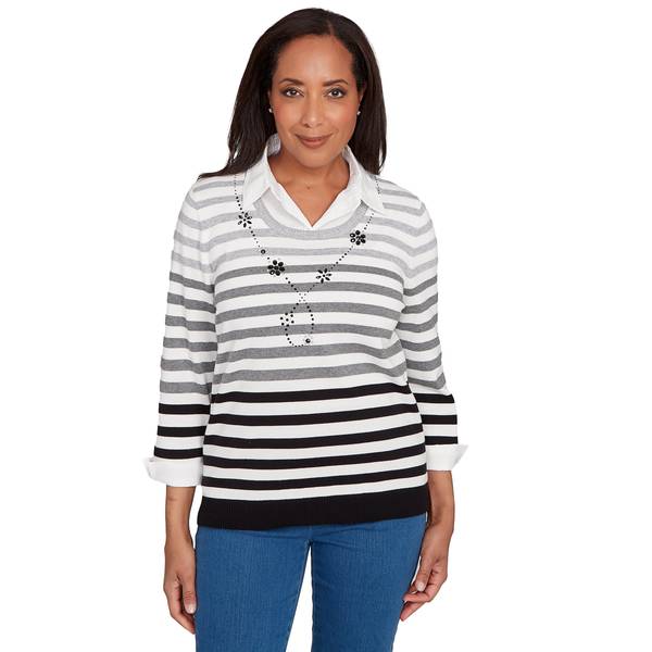 Photo of Women's Ombre Stripe 2-in-1 Sweater