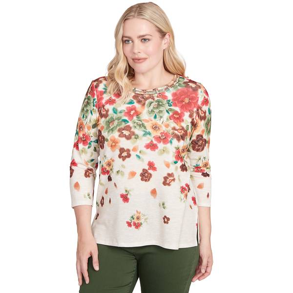Photo of Women's Floral Yoke Knit Top
