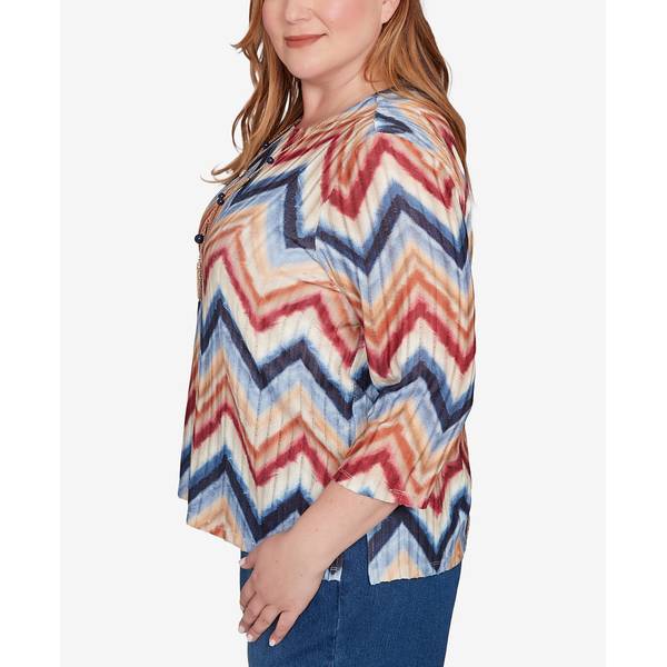 Alfred Dunner Women's Chevron Knit Top - 16156WS-409-XL | Blain's