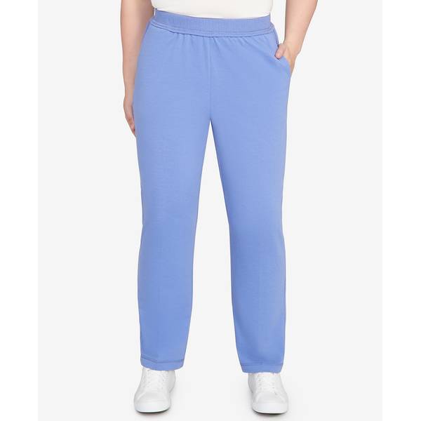 Alfred Dunner Classics Elastic Waist Pants - Comfort Pull-On Pants With Side Pockets