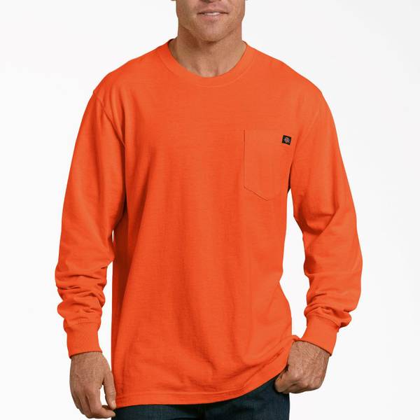 Photo of Men's Heavyweight Neon Long Sleeve Pocket T-Shirt