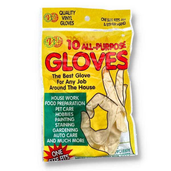 Photo of All-Purpose Vinyl Gloves, One Size, 5-Pairs