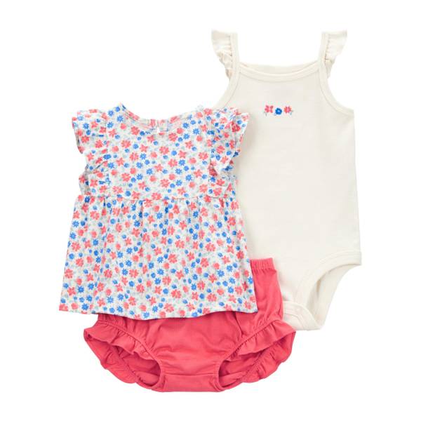 Carter's Infant Girl's 3-Piece Floral Little Diaper Cover Set