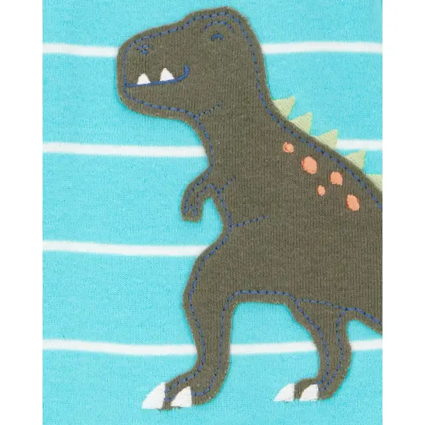 Carter's Infant Boy's 1-Piece Striped Dinosaur Print 100 Carter's Infant Boy's 1-Piece Striped Dinosaur Print 100
