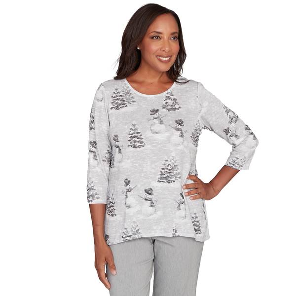 Photo of Women's Snowman Scene Knit Top