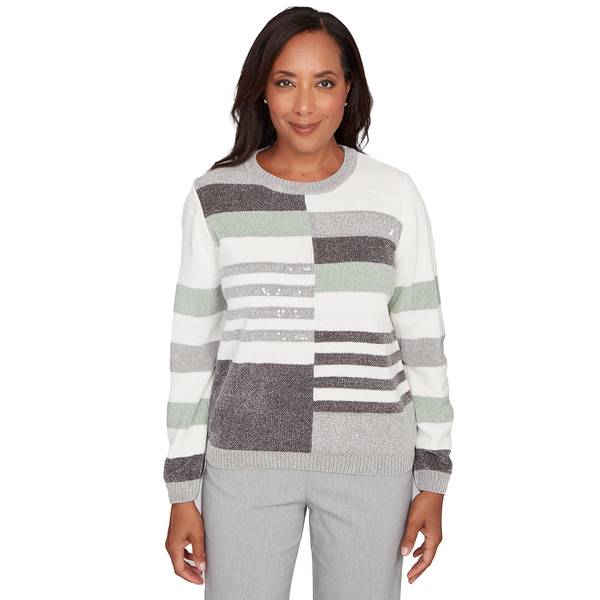 Photo of Women's Stripe Colorblock Chenille Sweater
