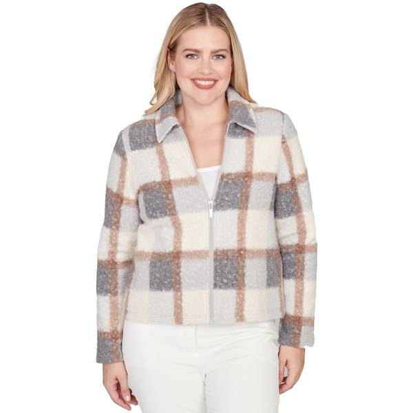 Photo of Women's Plaid Knit Boucle Jacket