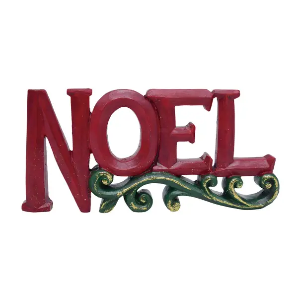 Transpac Imports Inc. Resin Red Foil Noel - TC05523 | Blain's Farm