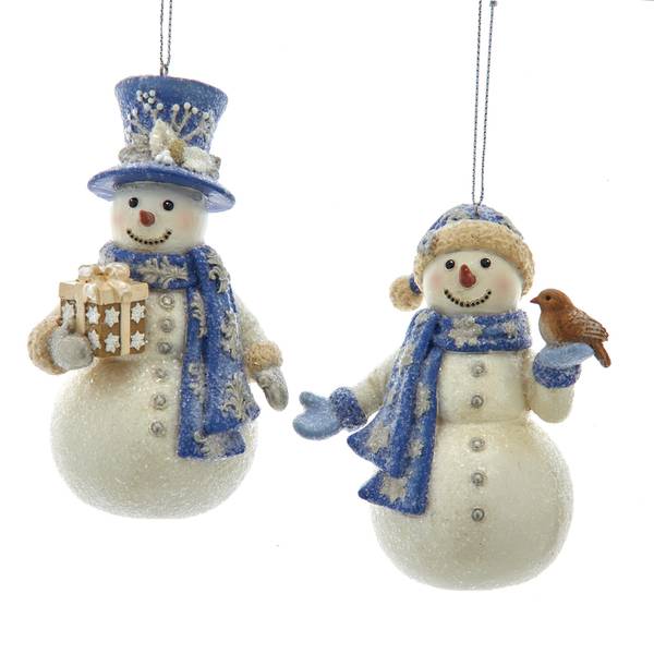 Photo of Blue/Platinum Snowman Ornament Assortment