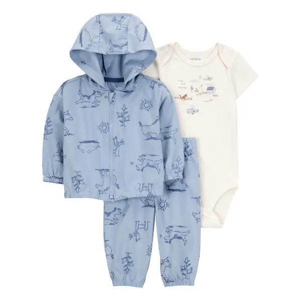 ボディ・フェイスケア CARTER Carter's Infant Boy's Little Character Dog 3-Piece Set - 1T090910