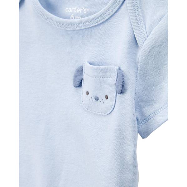 Carter's Infant Boy's 5-Pack Printed Bodysuit, Blue, 6M - 1T008510