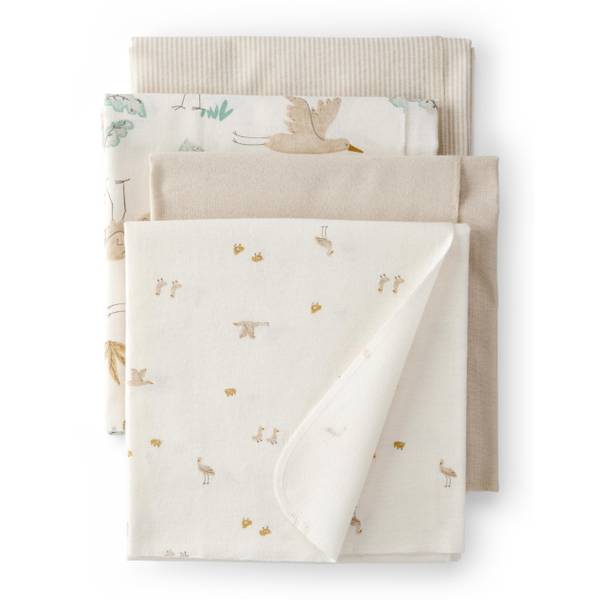 Photo of 4-Pack Stork Print Receiving Blankets