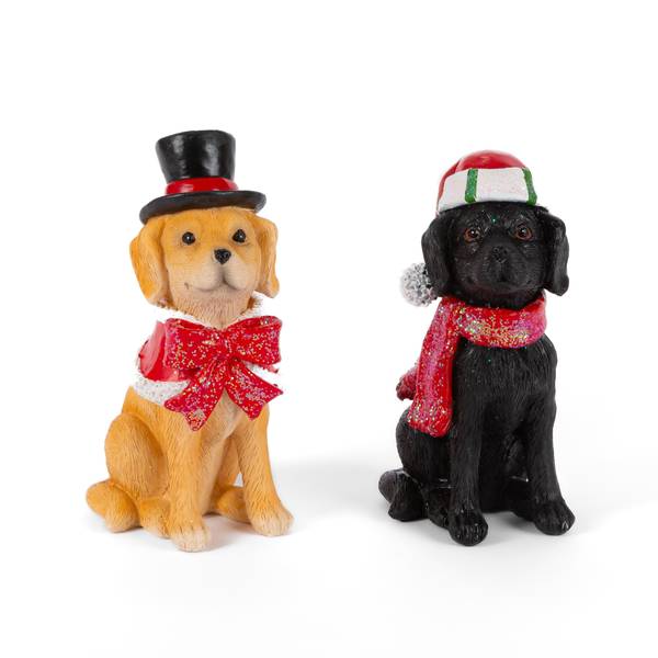 Photo of 5.59" Resin Holiday Dogs, Assorted