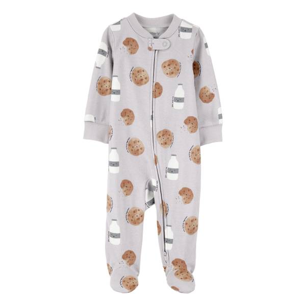 Photo of Infant Kids' Milk and Cookies 2-Way Zip Cotton Sleep and Play Pajamas