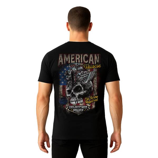 Photo of Men's American Muscle Skull Engine T-Shirt