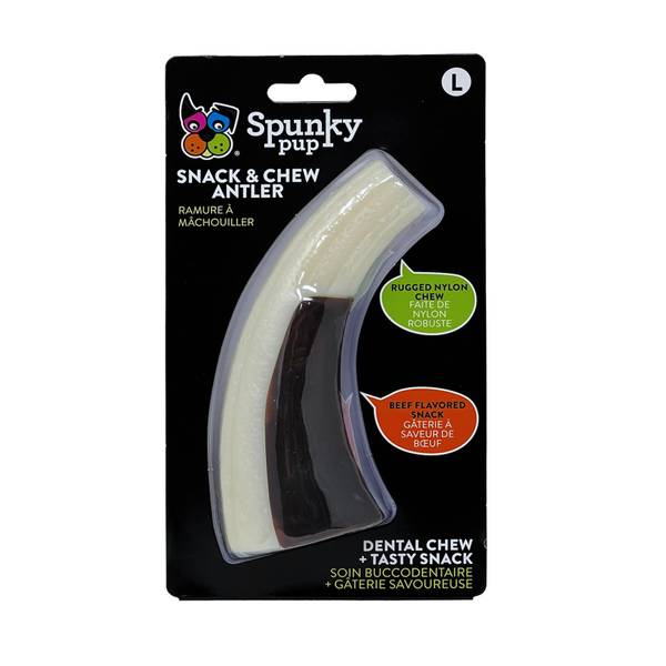 Photo of Large Snack and Chew Antler Combo Flavored Dog Chew Toy