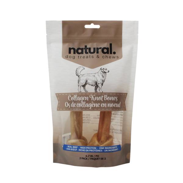 Photo of Natural 6" Collagen Knot Bones, 2 Pack