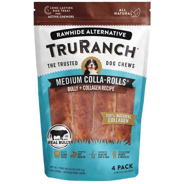 Photo of Bully Collagen Roll Dog Treats, 6-in, 4 count