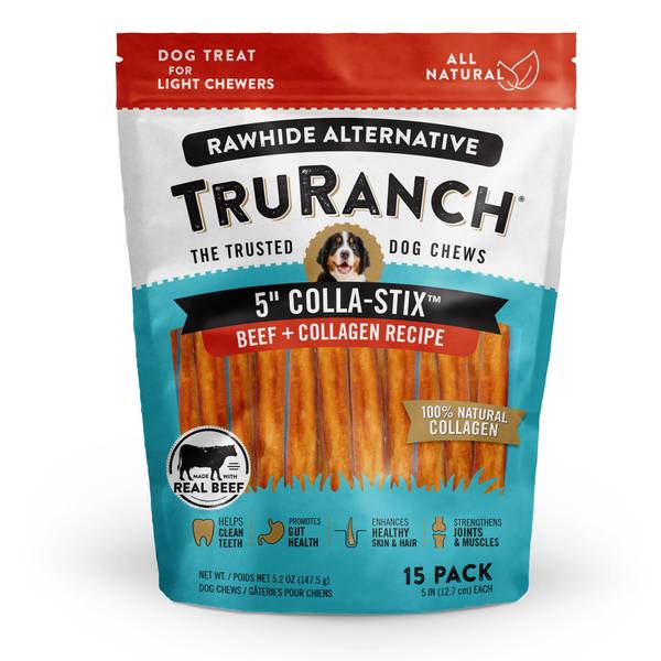 Photo of Beef Collagen Sticks Hard Chew Dog Treats, 5" Beef & Collagen