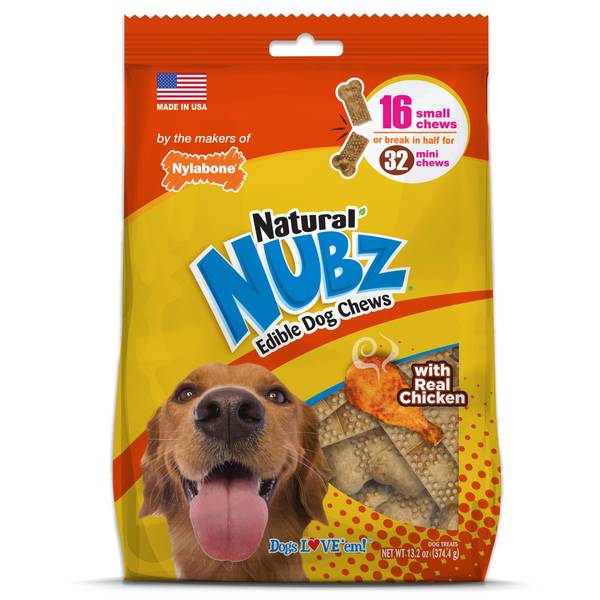 Photo of 16-Count Small Natural Nubz Chicken Dog Treats, Up to 25 lbs