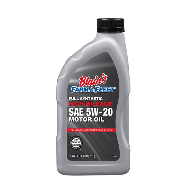 Photo of Blains High Mileage, Full Synthetic 5W-20 - Case of 6, 1qt bottles