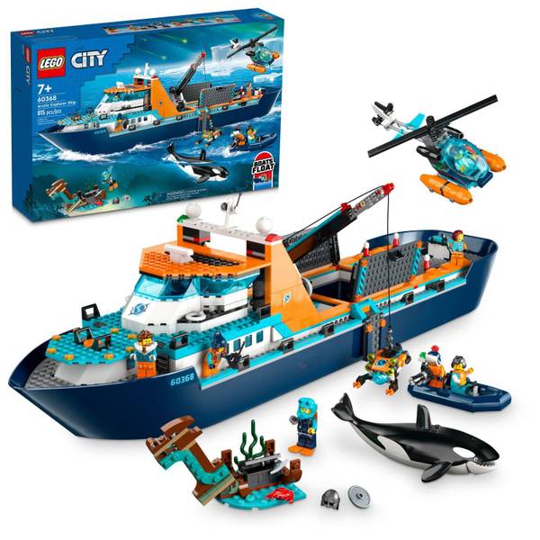 LEGO City Arctic Explorer Ship Floatable Building Toy Set