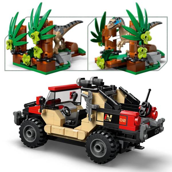 LEGO Jurassic World Raptor Off-Road Escape 76972 Building Toy
