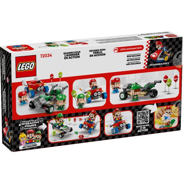 LEGO Super Mario: Mario Kart Baby Mario vs. Baby Luigi Building