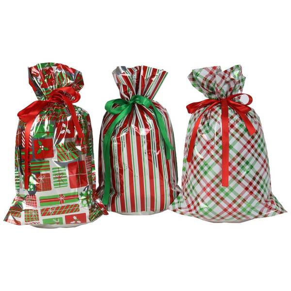 Photo of 3ct Large Pull String Sack, Assorted