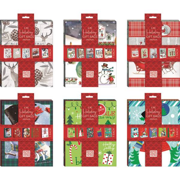 Photo of 5pk Medium Value Gift Bag, Assorted