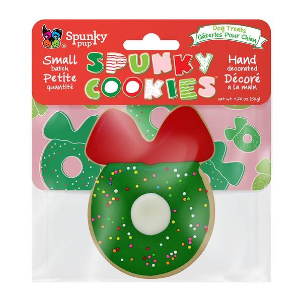 Photo of Frosted Holiday Wreath Cookie Dog Treat