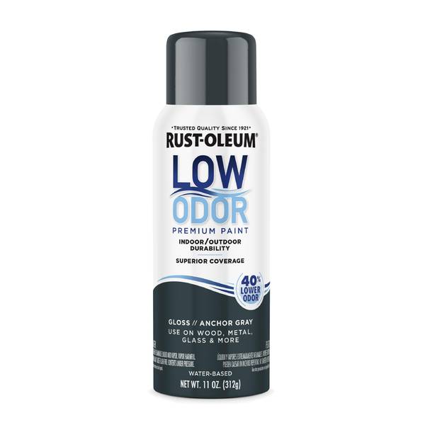 Photo of 11 oz Low Odor Premium Gloss Anchor Gray Spray Paint